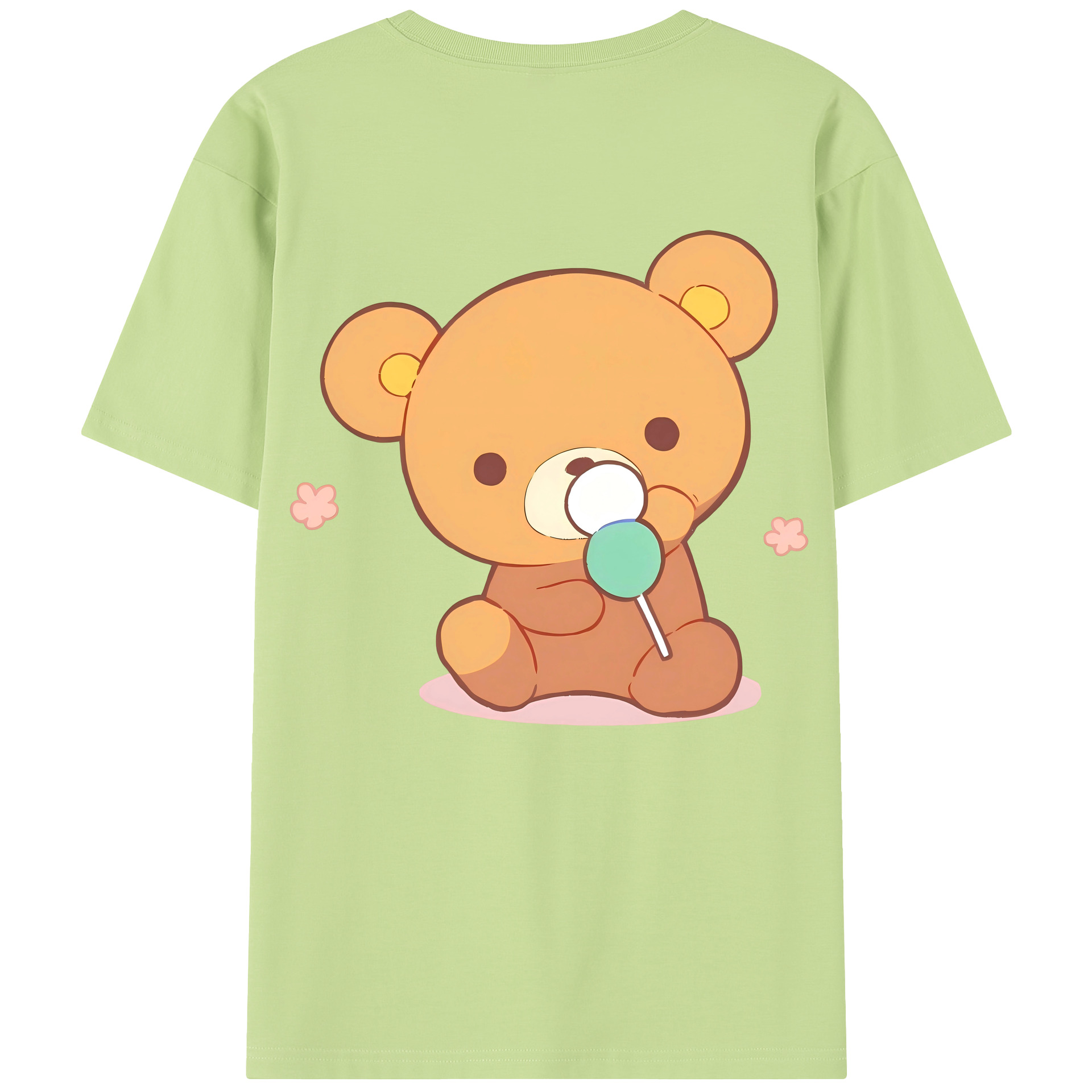 （画像用） リラックマ リラックマ キイロイトリ Rilakkuma Korilakkuma Kiiroitori 綿100％半袖Tシャツ（背面プリント）